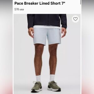 Men’s LuLulemon Pace Breaker Shorts- Brand New
Large
Navy Blue
